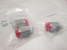 SMC, KQH11-34S-X23, CONN,1TCH,SST,3/8T,1/8NPTM, New, Lot of 3