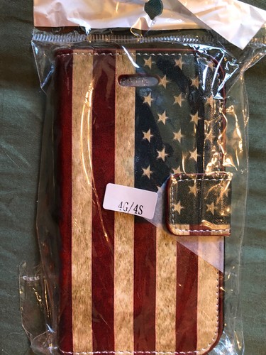 Brand New! AMERICAN FLAG Wallet-Cover For iPhone 4G/4GS - Picture 5 of 6