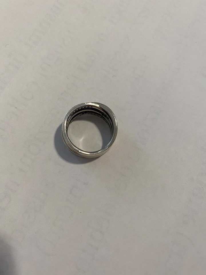 Anello Pandora Originale Fascia Intrecciata,n.52,diametro 16,5 mm.Argento 925 - Immagine 3 di 4