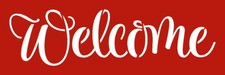 REUSABLE STENCIL 10180A - Welcome - Mylar DIY SIGN Stencils