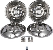 17 8 Lugs 4 Hand Holes Stainless Dually Wheel Simulators For 2005-2025 F350 17 8 Lugs 4 Hand Holes Stainless Dually Wheel Simulators For 2005-2025 F350