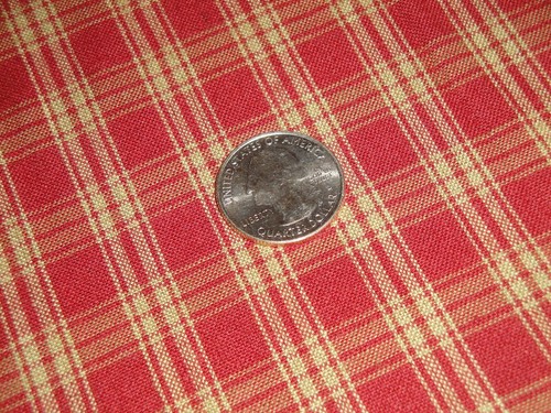 Red Catawba Plaid Woven Cotton Primitive Home Decor Sewing Homespun Fabric - Picture 5 of 10