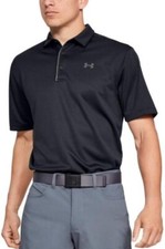 Under Armour Men  s Size 2XL Tech Polo Shirt Loose Fit Black Golf