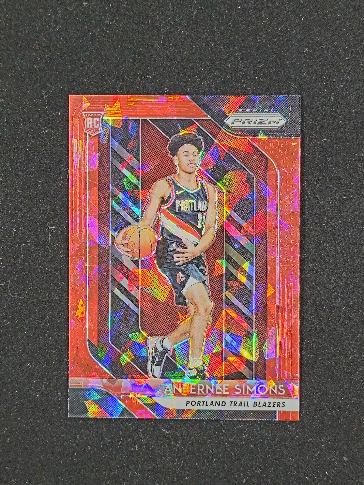2018-19 Panini Prizm Red Ice Prizm Anfernee Simons #61 Rookie RC