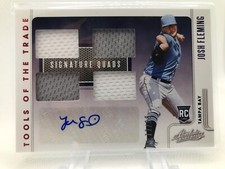 2021 Panini Absolute Tools of the Trade Signature Quads Red Josh Fleming #RTT-JF
