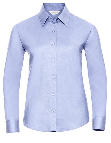 Camisa Oxford de negocios casual para mujer blusa de manga larga fácil de cuidar entallada XS-6XL - Imagen 3 de 7