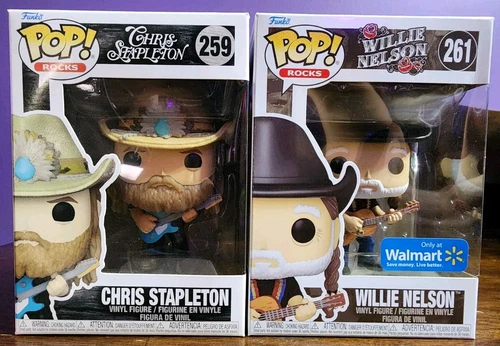 Funko Pop Rocks Country Legends Chris Stapleton 259 And Willie Nelson 261