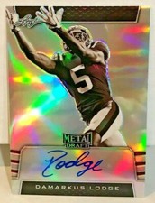 Damarkus Lodge 2019 Leaf Metal Draft RC Sepia Variation SILVER Autograph Auto SP