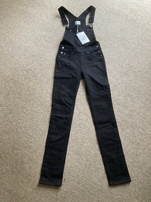 Cheap Monday AW17 Damen-Latzhose (M) Größe schwarz Stretch schmales Bein W30  L32  neu