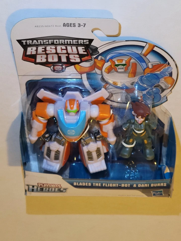 Transformers Rescue Bots BLADES The Flight-Bot & DANI BURNS Figures SEALED NEW - Image 4 of 4