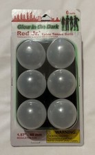 Glow In The Dark Ping Pong Balls Red Jr Table Tennis Balls 6 Pack New