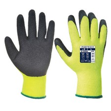 Hi Vis Cold Store / Freezer / Thermal Grip Safety Work Gloves - 12 Pairs