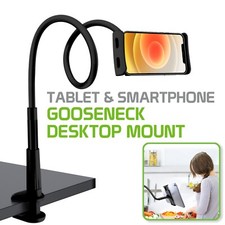 Cellet Flexible Gooseneck Desktop Table Mount for Tablets  Cell phones - Black