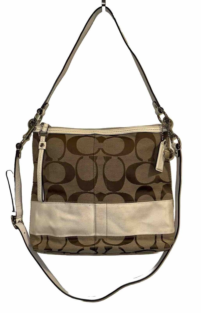 バッグ COACH 2way shoulder bag signature beige COACH Logo Beige 2way Hand Bag Shoulder Bag Rare New | eBay