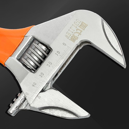 Adjustable Wrench Spanner 8 10" 12" Long 0-25 0-30 0-35 0-37 0-40 0-45mm Opening - Picture 4 of 17