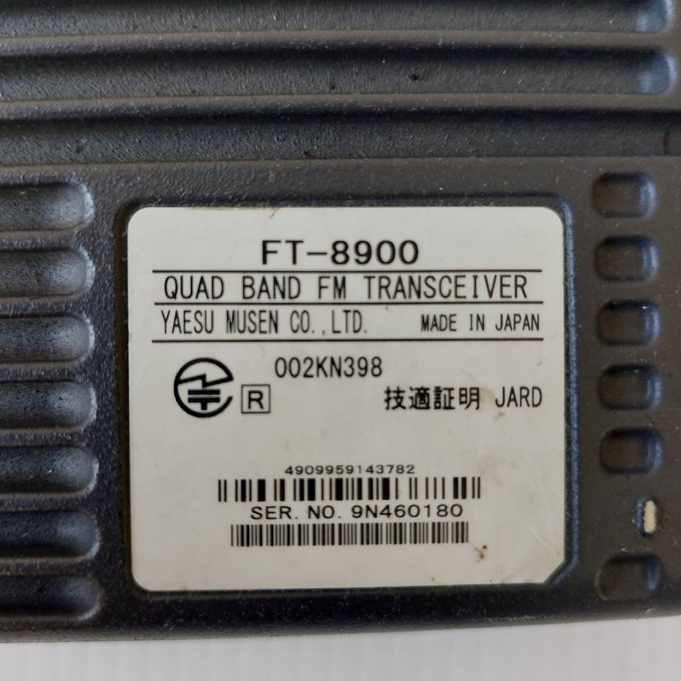 YAESU FT 8900 QUAD BAND FM MOBILE Transceiver 29 50 144MHz 20W Working yaesu-ft-8900-quad-band-fm-mobile-transceiver-29-50-144mhz-20w-working