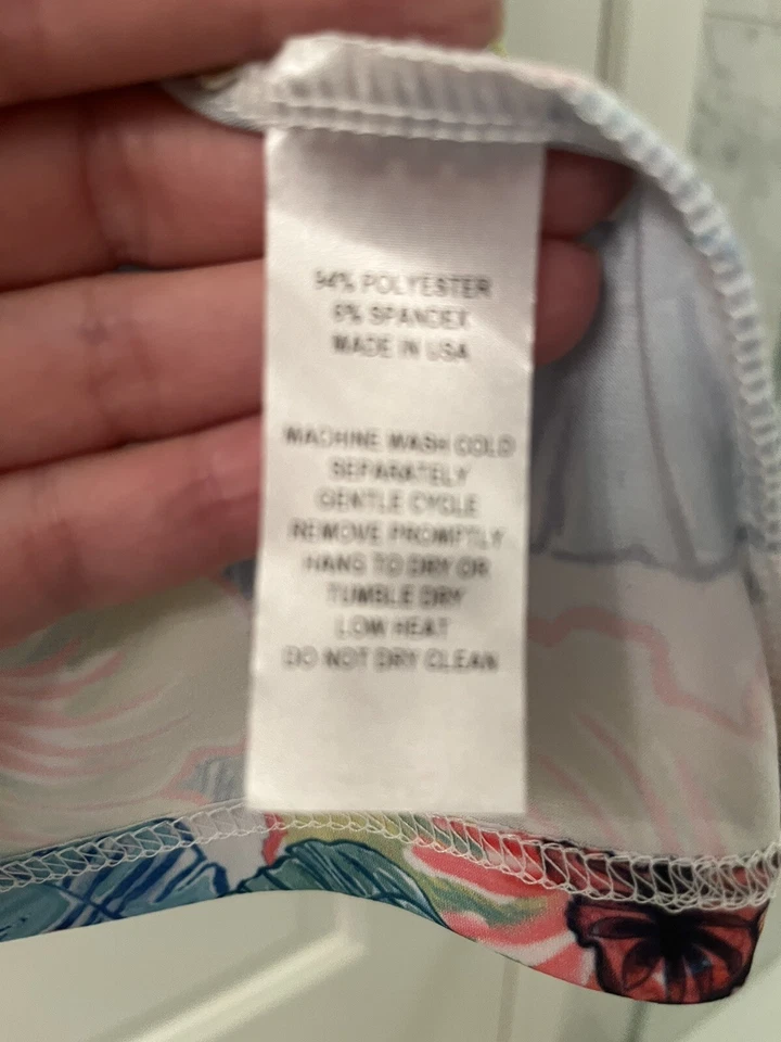 Top manga corta Kaeli Smith para mujer talla XS brillante floral fuera del hombro Foto 4 de 4