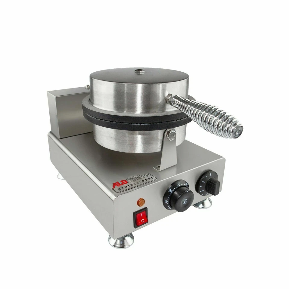 Máquina para hacer rollos de galletas de huevos eléctrica antiadherente máquina para hornear panadería pastelería Foto 2 de 4