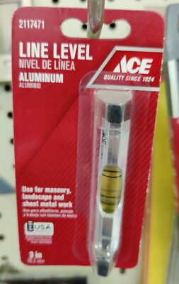 Ace Line Level Aluminum 1 Vial 3-In  For Masonry, Landscape, & Sheet Metal Work 