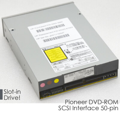 SCSI 50-PIN DVD Dvd-Rom Slot-In Pioneer DVD-305S DVD-305SKR HP