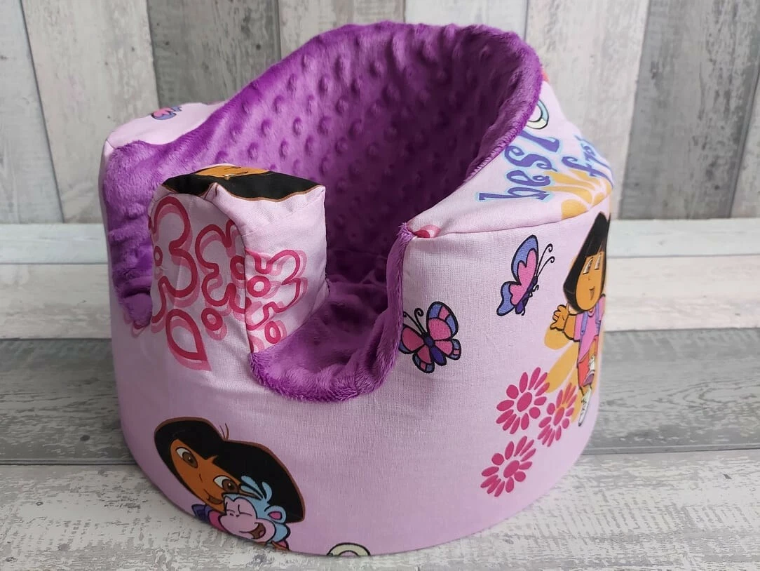 Handmade cover for Bumbo seat with or without holes for straps
