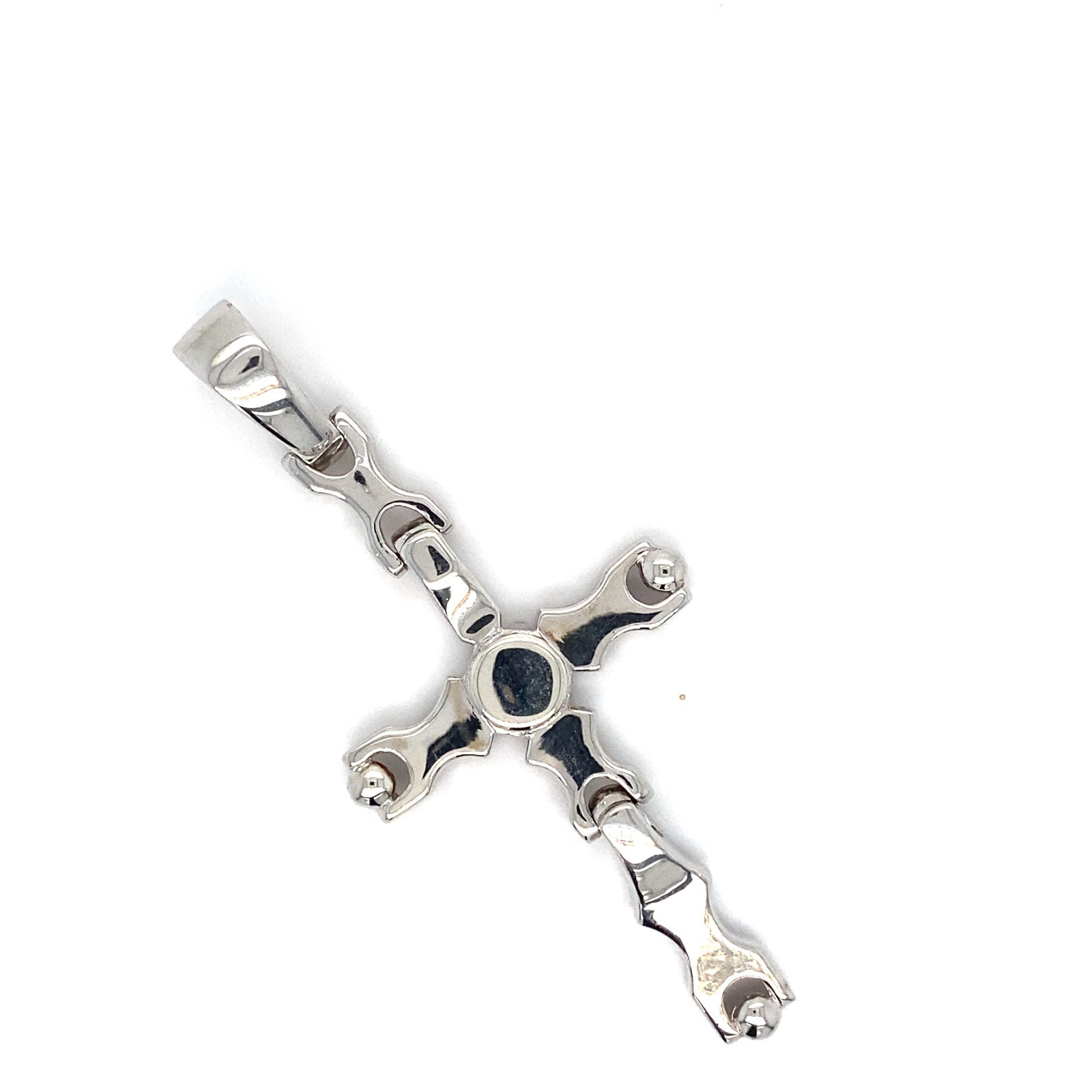Solid Sterling 925 Silver Flexible Cross Pendant - image 1