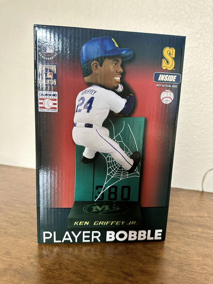 Ken Griffey Jr Seattle Mariners 1991 Catch Bobblehead SPIDER WALL CATCH FOCO NEW - Image 2 of 4