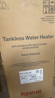 Rinnai RE199EN 9.8 GPM 199,000 BTU 120 Volt Natural Gas Tankless - Silver |  eBay