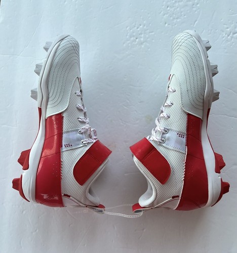 Botines de béisbol moldeados UA Harper 7 Mid RM 3025587-601 para hombre talla 10,5 blancos/rojos - Imagen 4 de 9