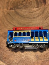 SAN FRANCISCO TOY CABLE CAR Friction Wind Up Movement. BLUE, RED, and GOLD SNCO