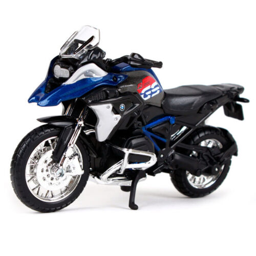 Modello moto pressofusa scala 1/18 BMW R 1200 GS bambini giocattoli bambini regali blu - Foto 1 di 7