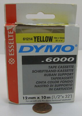Esselte Dymo .6000.PC-10 Yellow 12mmx10m Cartridge  61214