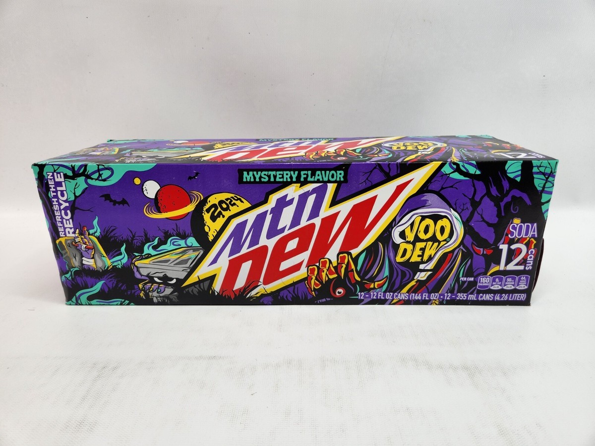 2024 Mystery Flavor Mountain Dew Voo Dew 12 Pack Voodoo Halloween 