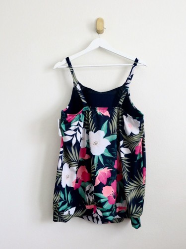 NEW! Lane Bryant No Wire Blouson Tankini Swim Top Tropical Floral SZ 20 - Picture 9 of 12