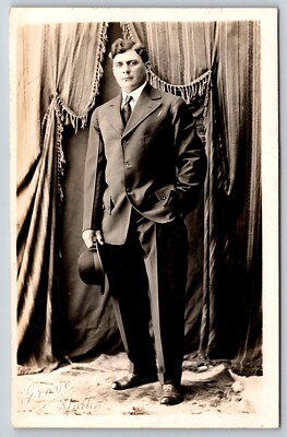 RPPC  Dapper Young Man    c1910  Postcard