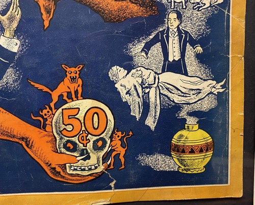 Vintage 1900s Thurston The Great Magician Antique Program Magic Cover Art Framed - 第 8/10 張圖片