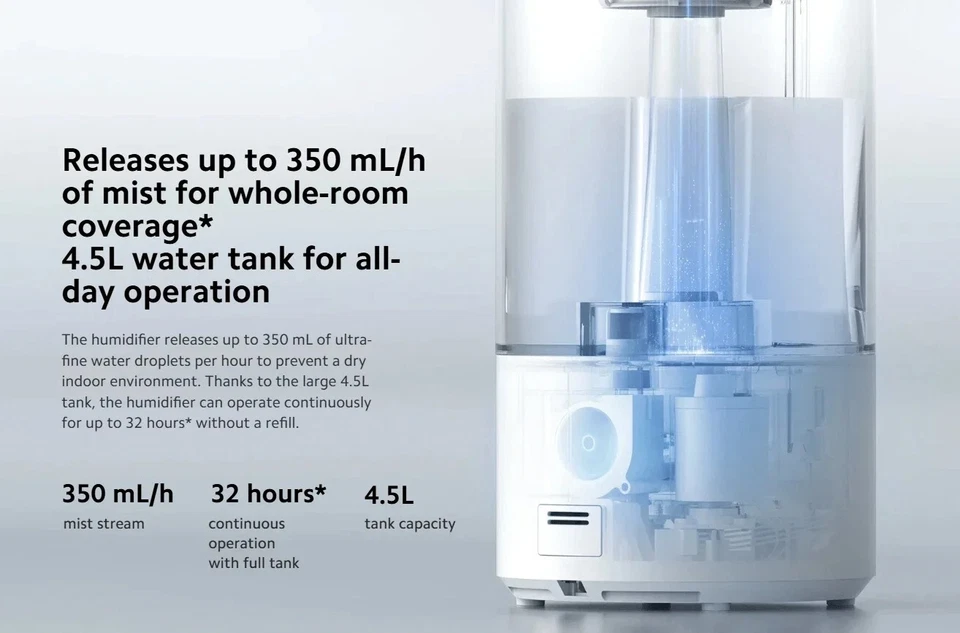 Xiaomi Smart Antibacterial Humidifier 2 UVC 99.9% Sterilization Diffuser 4.5L AU - Image 4 of 4