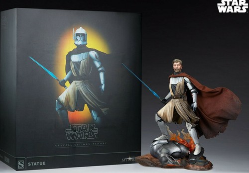 Star Wars Jedi General Obi-Wan Mythos Sideshow Collectibles statue Rare - Afbeelding 1 van 11