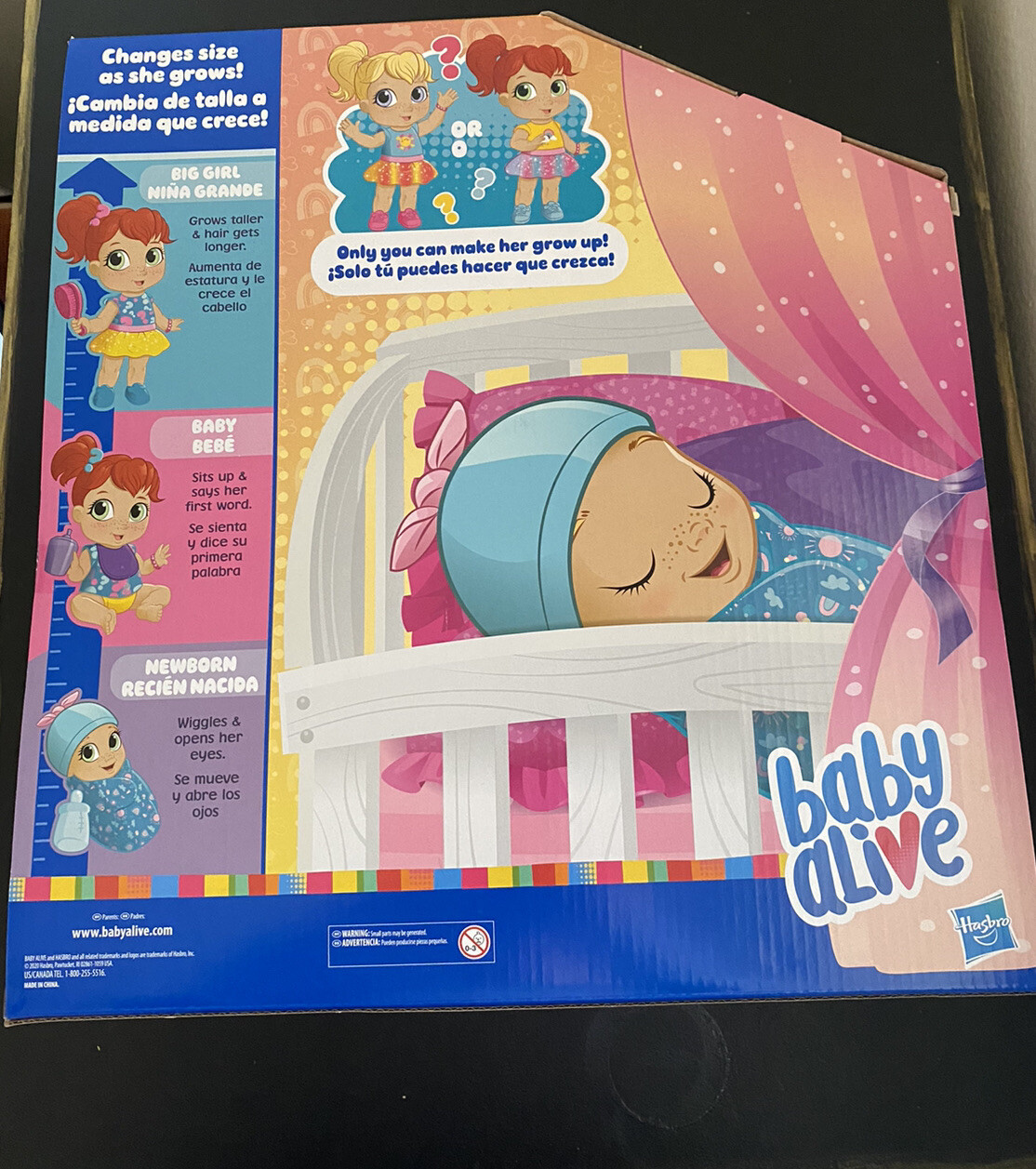 Baby Alive Baby Grows Up Happy Hope or Merry Meadows Doll in Hand free