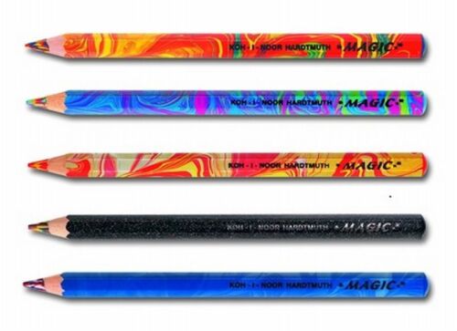 KOH-I-NOOR Magic Pencil 3405 Jumbo Multicolored Tri Tone Crayon - Afbeelding 1 van 10