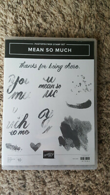 Stampin' Up MEAN SO MUCH photopolymer stamps, Retired