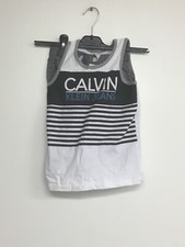 Calvin Klein Little Boys' 2 Piece Graphic Tank Top and Shorts Sz 4. NWT