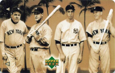 RUTH, GEHRIG, DIMAGGIO, MANTLE UPPER DECK 20th ANNIVERSARY HAWAII TRADE ROOM KEY