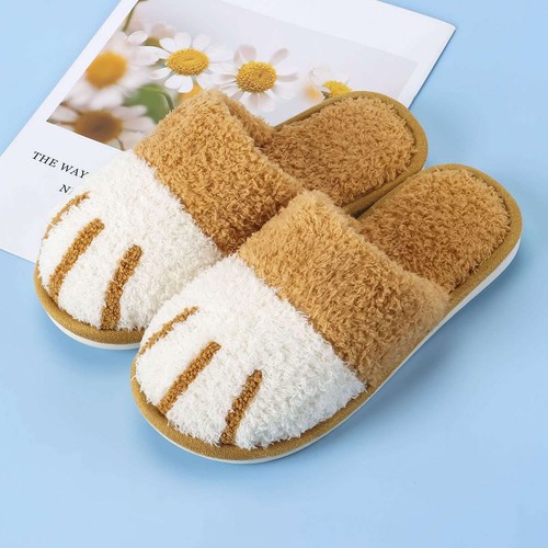 Women's & Men's Slippers Fuzzy Slip On House Slippers Memory Foam Slippers Warm - Picture 6 of 16