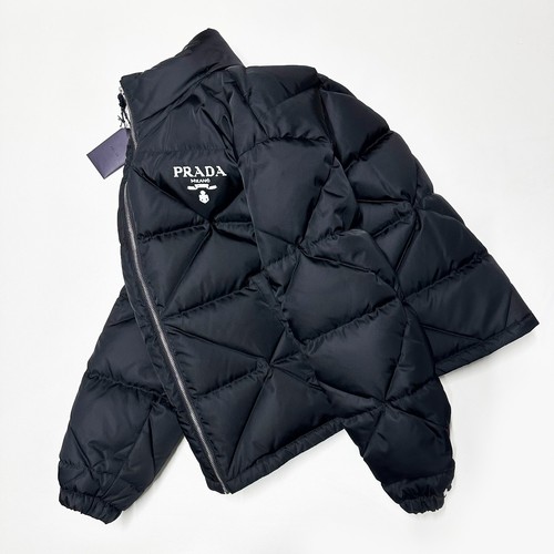 100% AUTHENTIC PRADA RE-NYLON SIZE L 50 LARGE JACKET MENS BLACK DOWN PUFFER - Picture 3 of 17