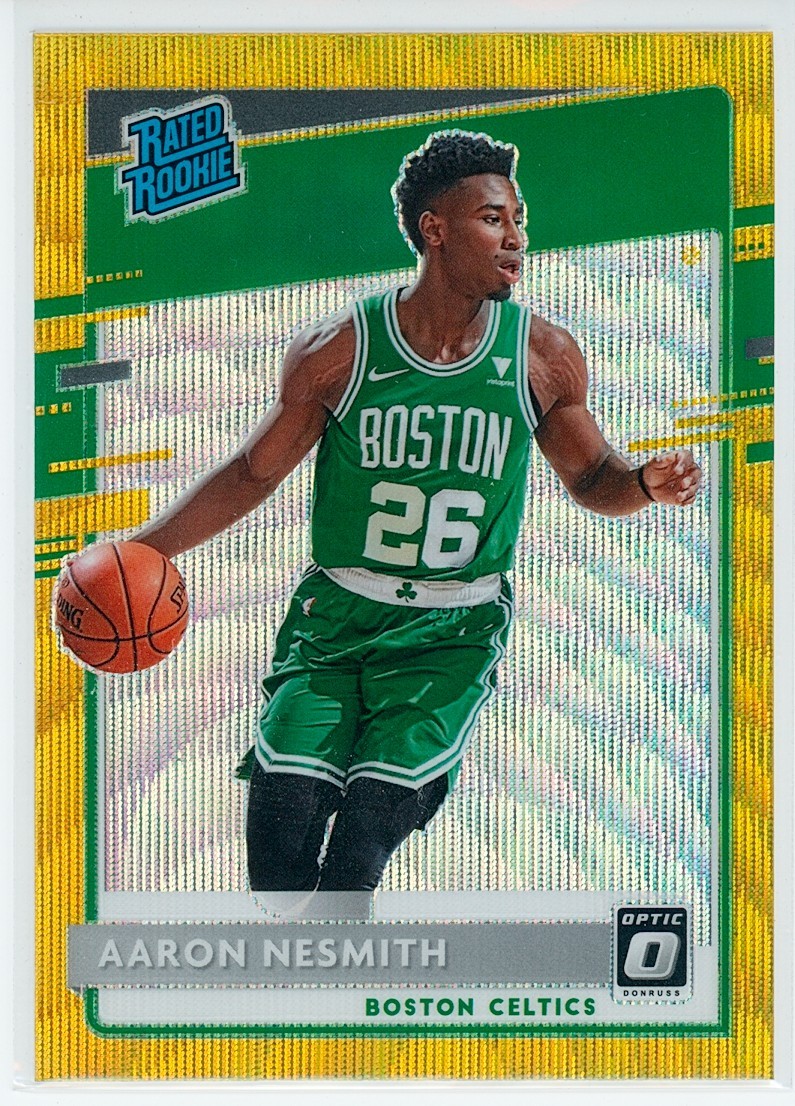 2020 Donruss Optic Aaron Nesmith Gold Wave Rated Rookie RC #164 SP