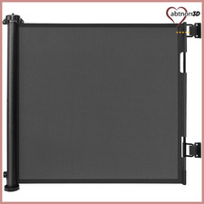 Treppenschutzgitter Ausziehbar 0-150 cm f&uuml;r Kinder und Haustiere, Schwarz, 86 cm