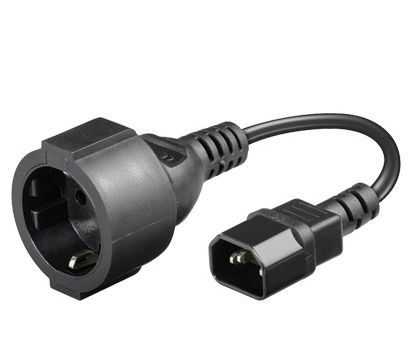 MicroConnect PE130075 Power Cord C14 -Schuko M-F