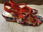 Badgley Mischa Pilar T-strap Rhinestone Red Satin Strappy High Heels — photo 4