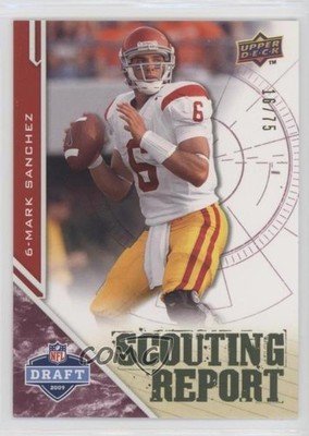 2009 Draft Edition Scouting Report Burgundy 16/75 Mark Sanchez Rookie RC 0k0